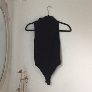 Black bodysuit turtleneck